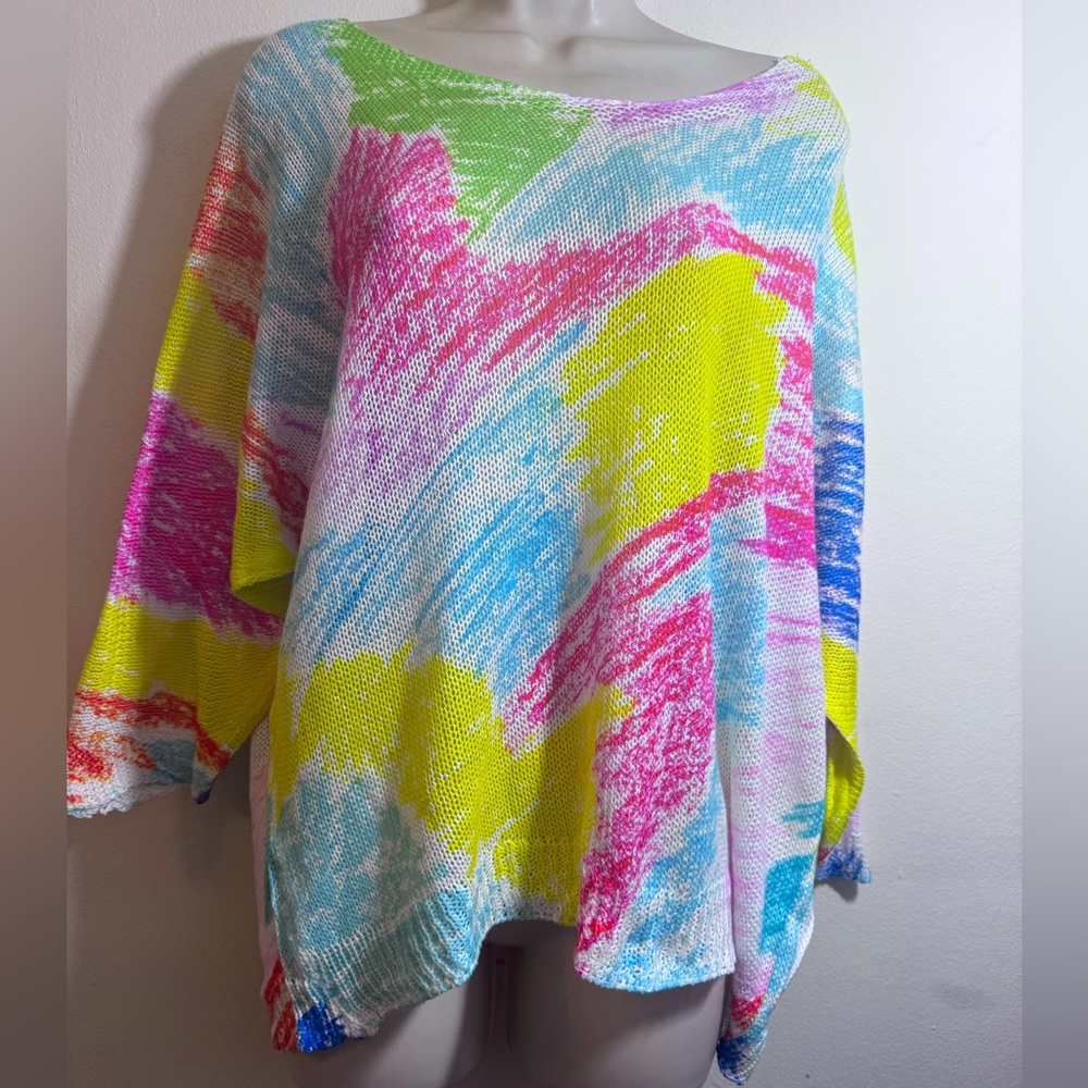 Yolly Italy Colorful Abstract Knit Sweater